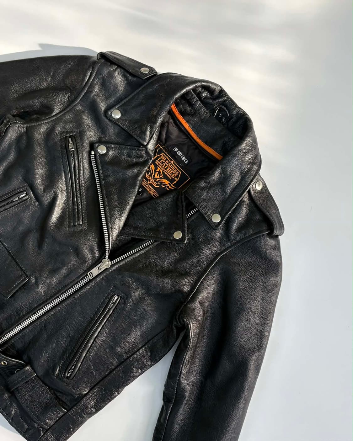 [S] 밀워키레더 소가죽 라이더 자켓 상품이미지6