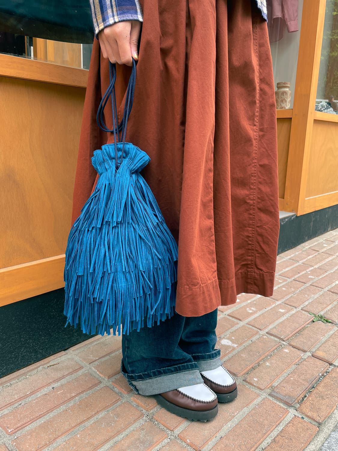 플리츠플리즈 프린지 백 상품이미지5