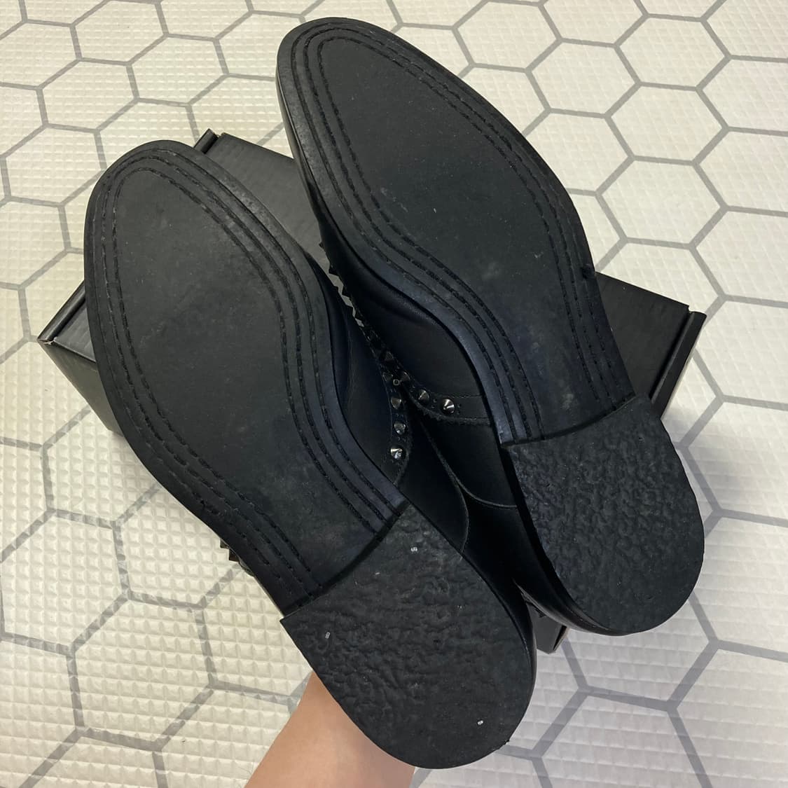 (8.5) 넘버나인 13AW 스터드 레더 슈즈 상품이미지7