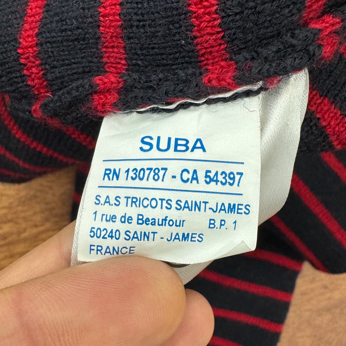 여성용 M~L 세인트제임스 피셔맨 스트라이프 울 니트  상품이미지7