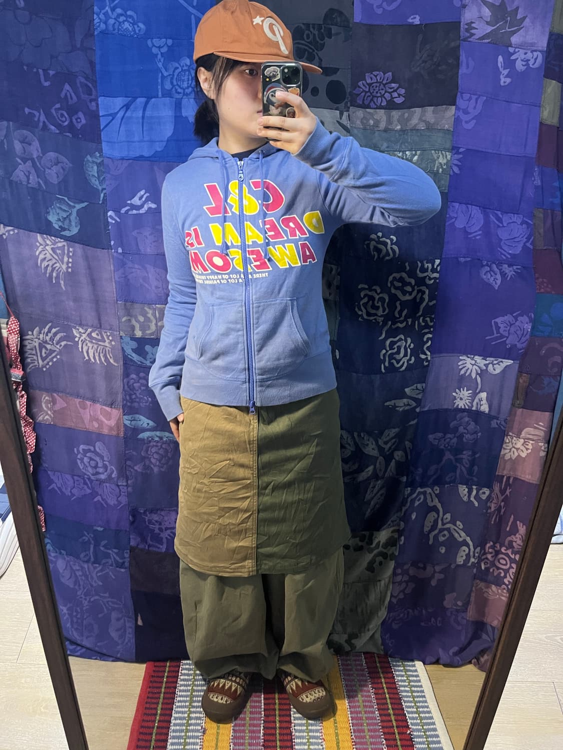 Co&lu 빅 로고 블루 후드집업 상품이미지4