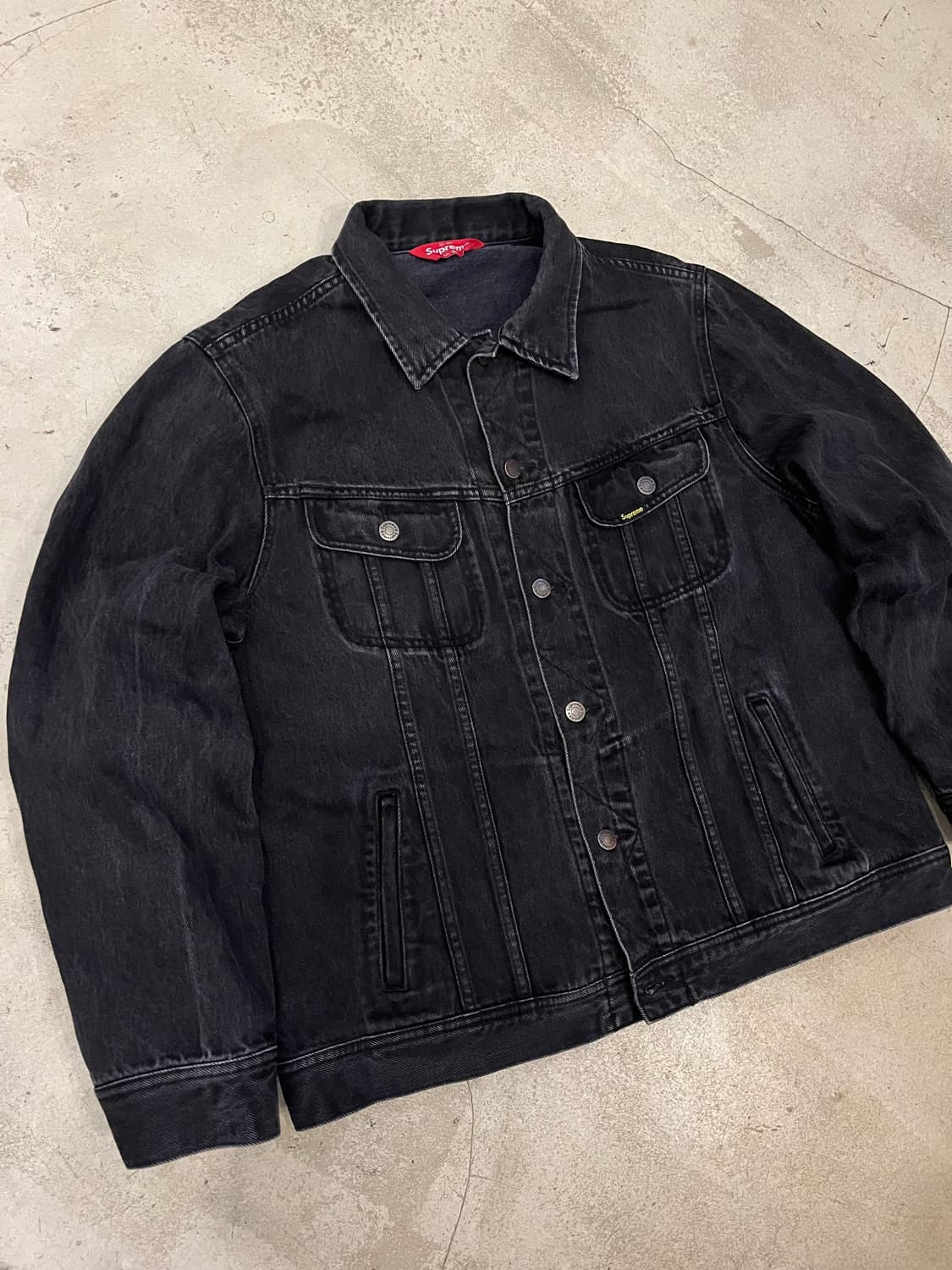 Supreme 16ss 데님 트러커 블랙 XL 상품이미지2