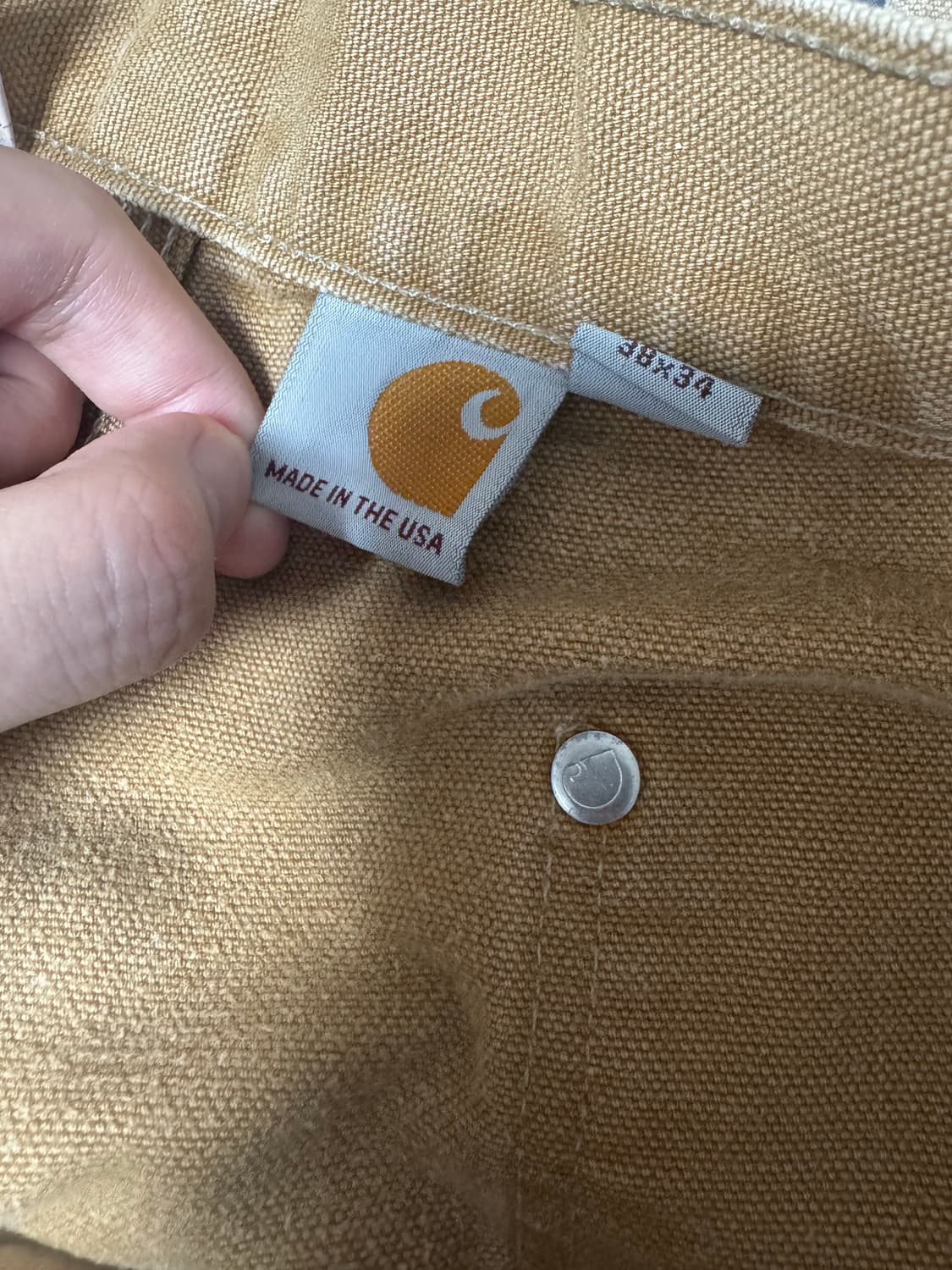 90s~00s 칼하트 더블니 usa made B01-BRN 상품이미지3