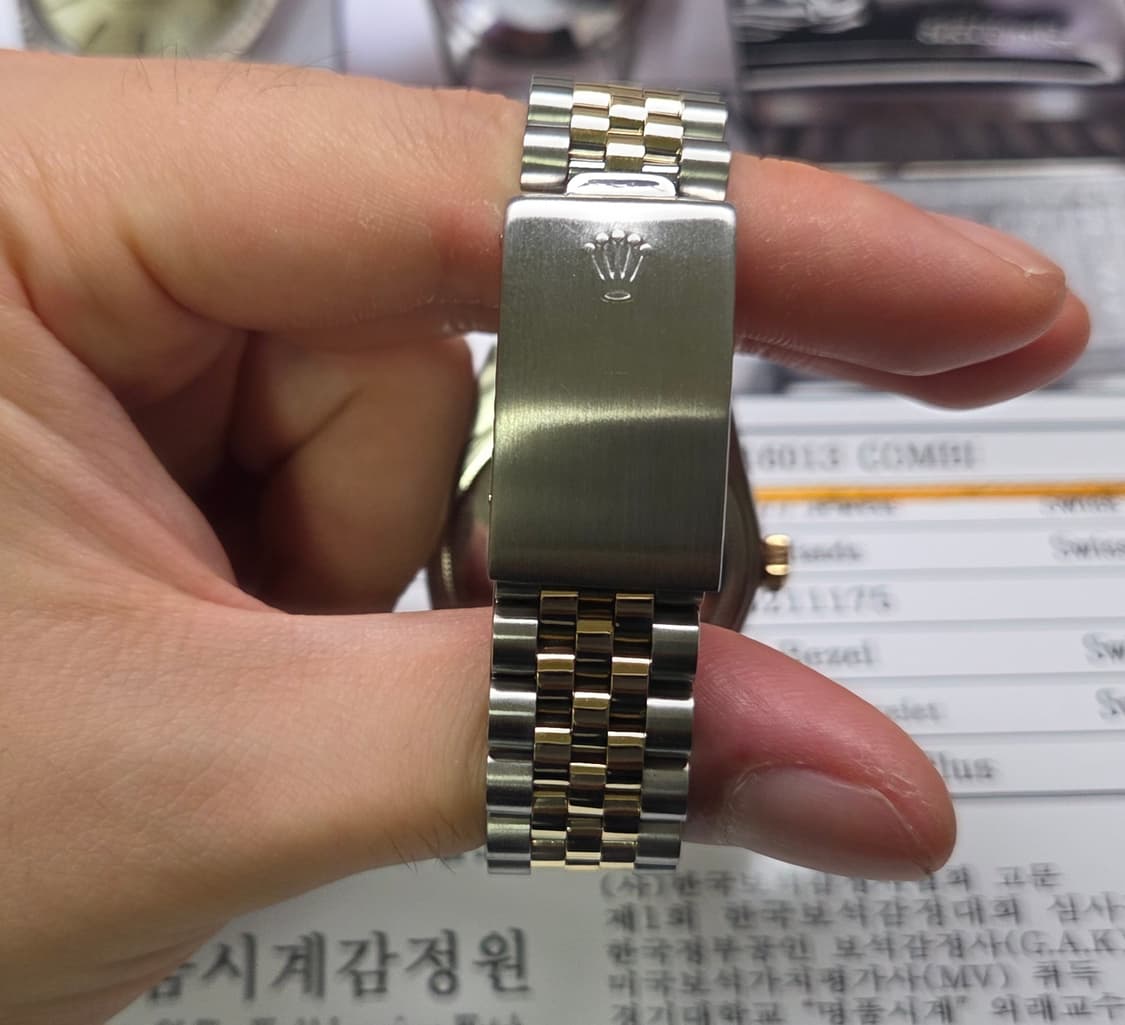 롤렉스 데이저스트 16013 골드콤비 샴골판 쥬빌리줄 (감정서 포함) 상품이미지7