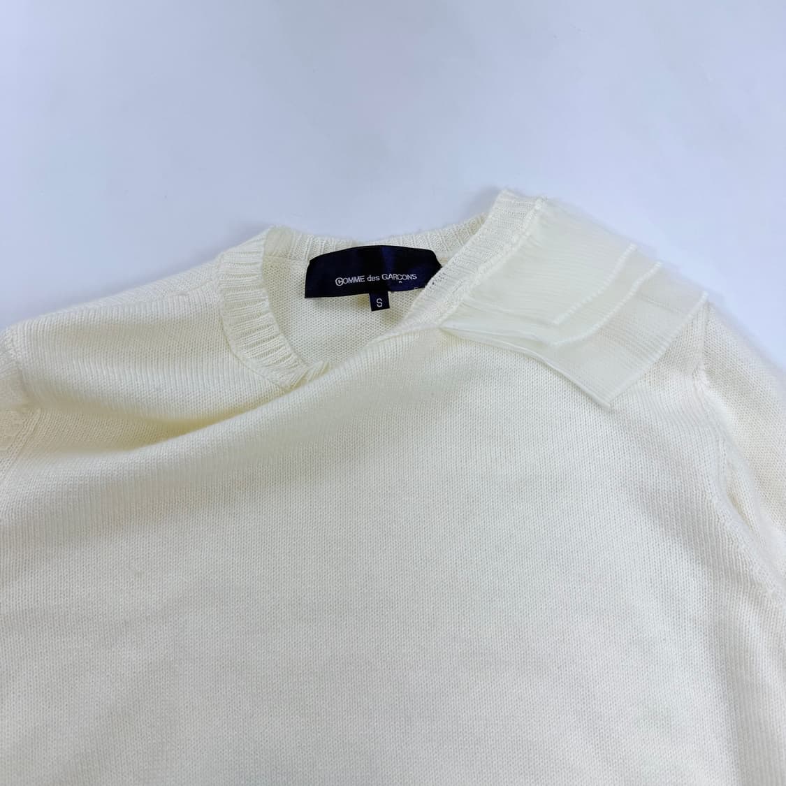 꼼데가르송 아카이브 화이트프릴 니트 상품이미지2