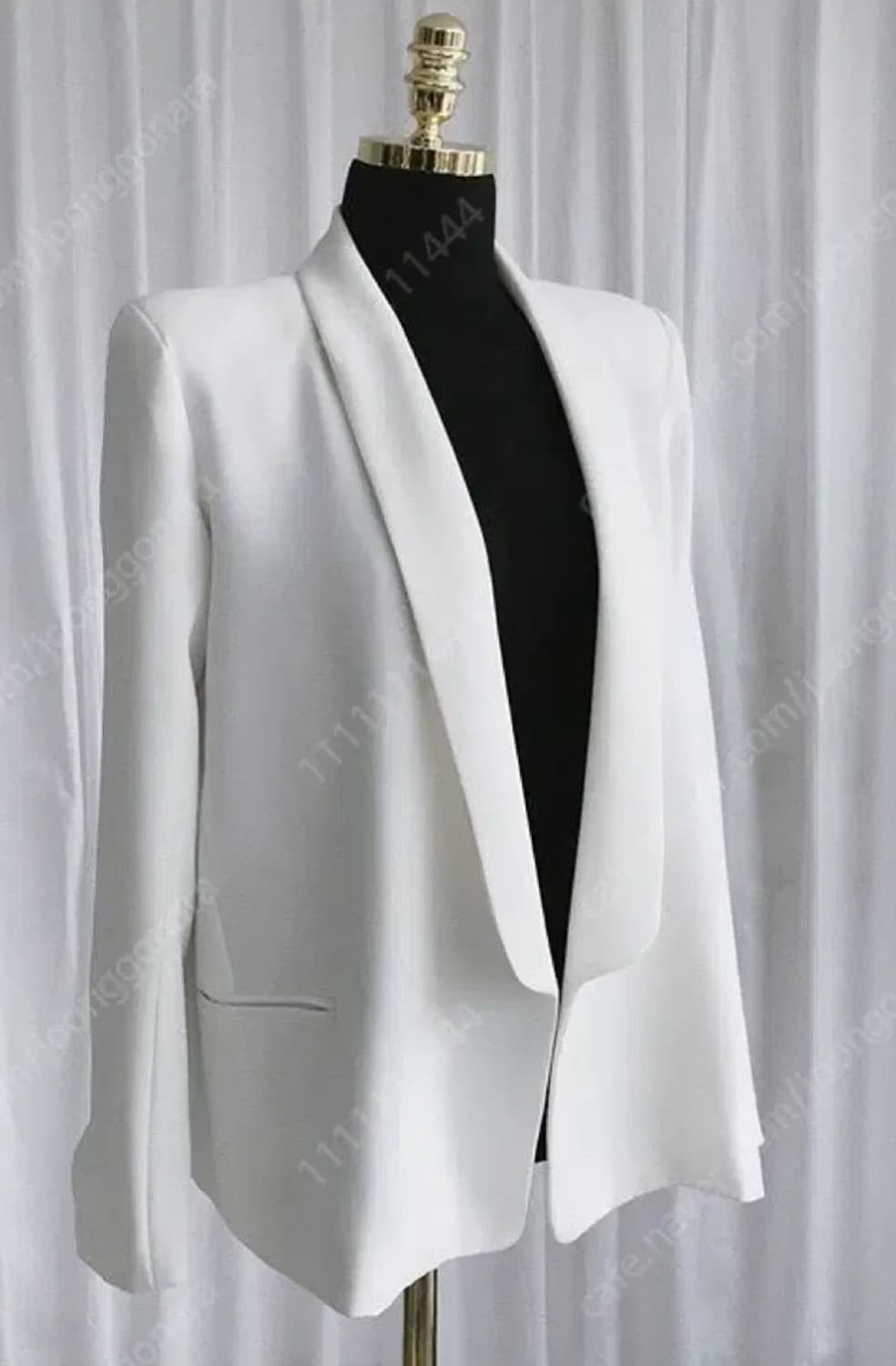 라벨르블랑 시그니처자켓 시그니쳐 화이트 흰색 데일리 쉬폰 내화 정장 상품이미지2
