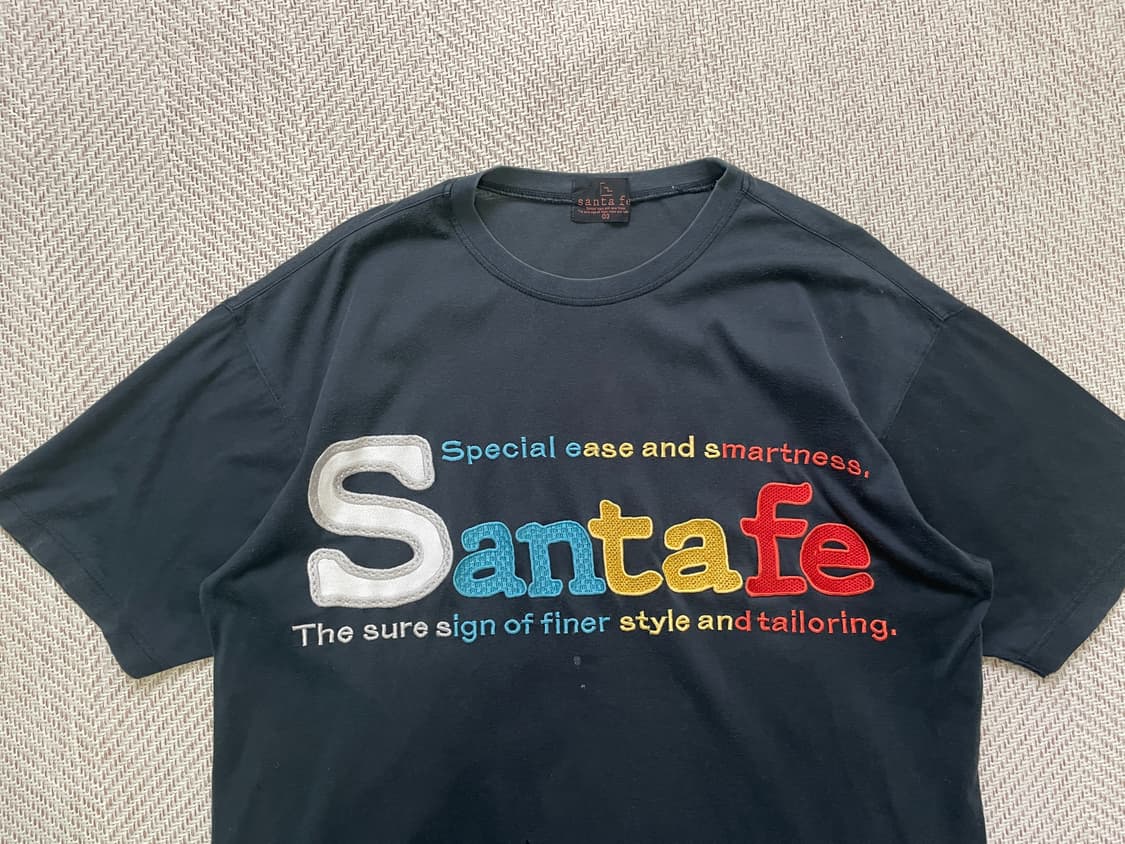 빈티지 Santafe 산타페 멀티 컬러 체인 스티치 티셔츠  상품이미지4