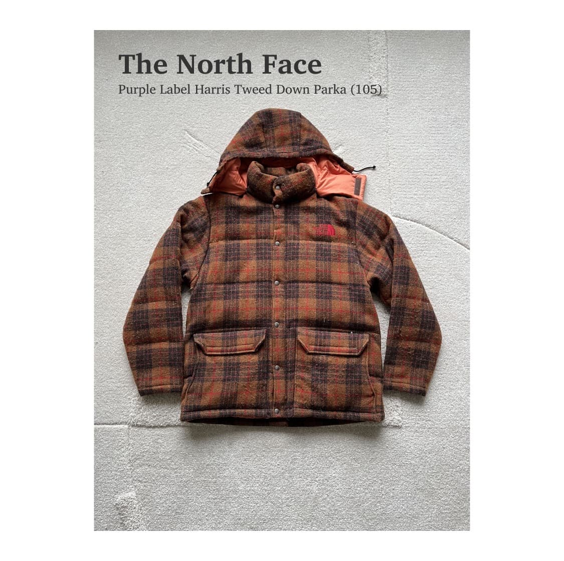 노스페이스 퍼플 라벨 x 해리스 트위드 다운 파카 (105) 상품이미지1