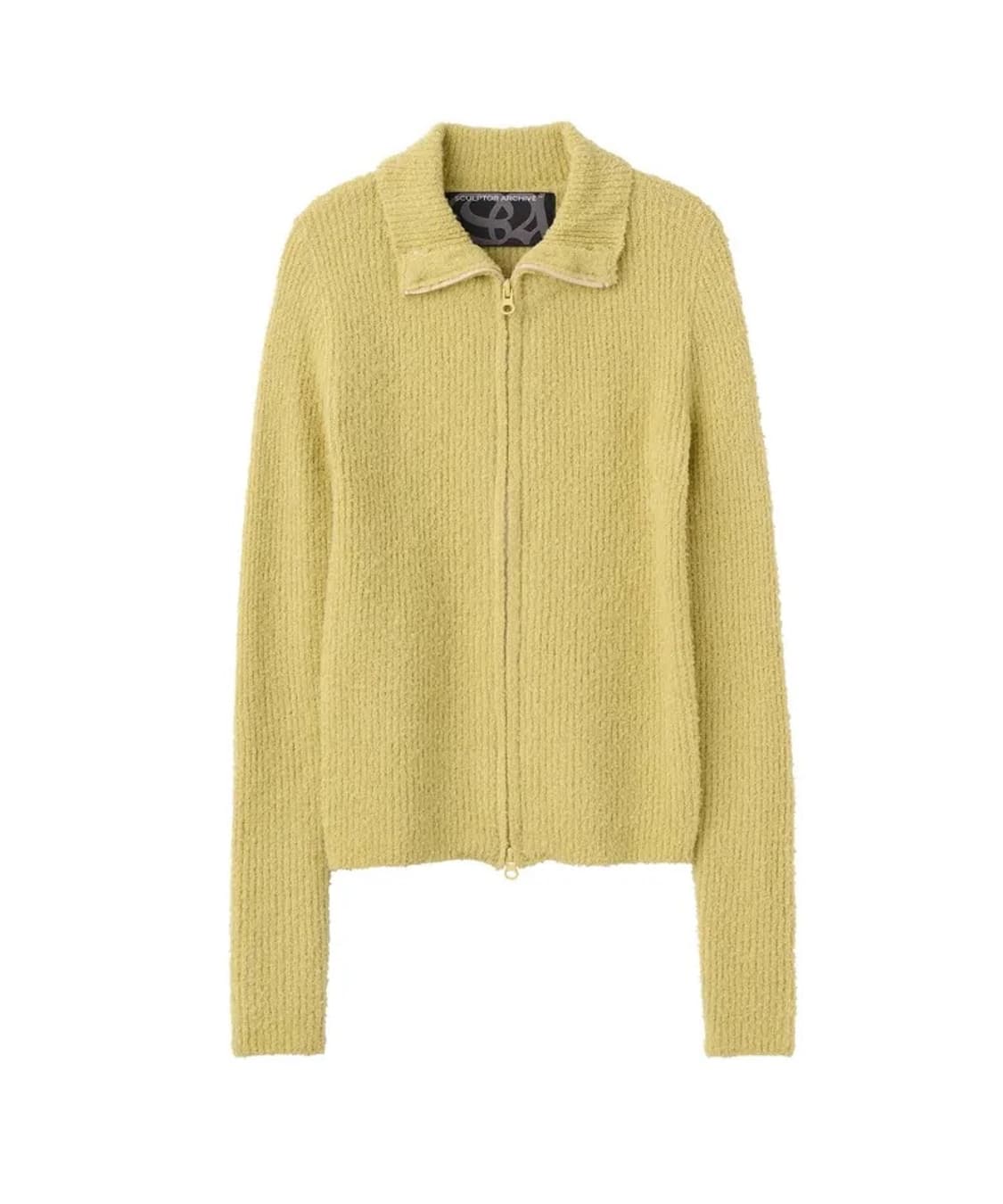 SCULPTOR Boucle Knit Zip-Up Lemon 상품이미지6