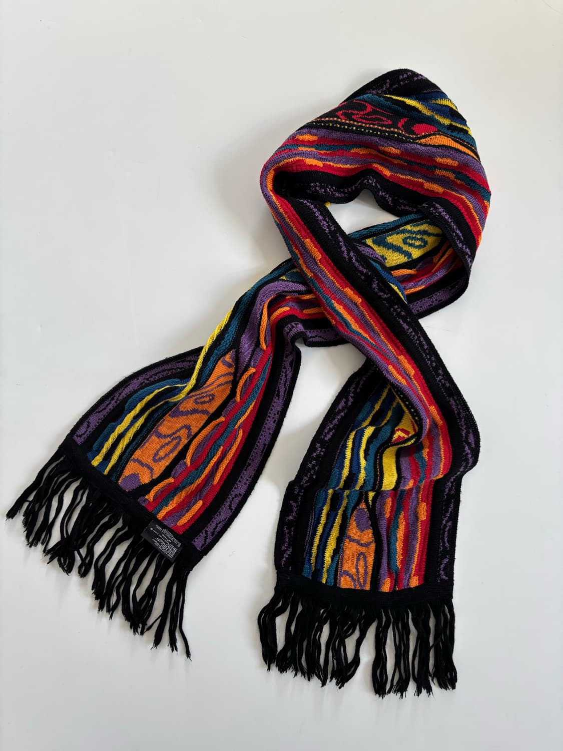 Coogi 쿠지 멀티컬러 3D 케이블 니트 머플러  상품이미지1