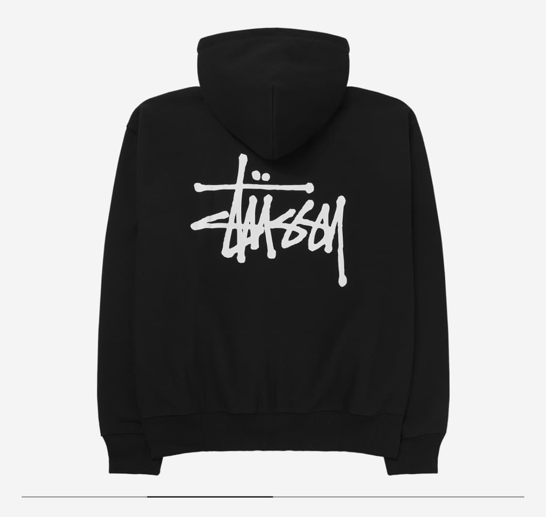 Stussy Basic Stussy Zip Hoodie Black  상품이미지2