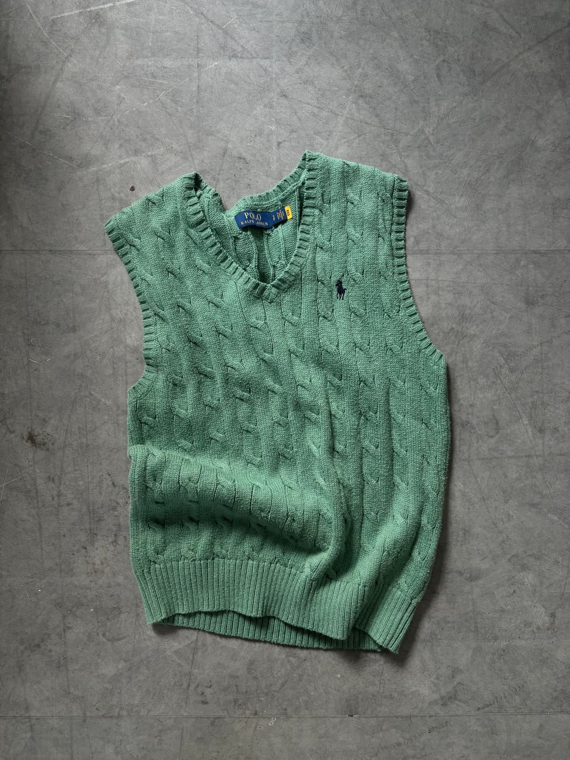 Polo 폴로 랄프로렌 신형라벨 민트컬러 니트 베스트 상품이미지1