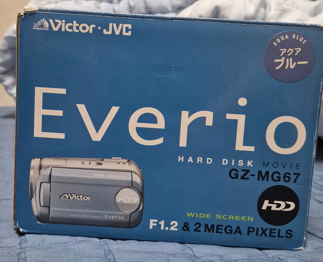 아쿠아 블루 JVC GZ MG67  Evrio 빈티지 캠코더 상품이미지5