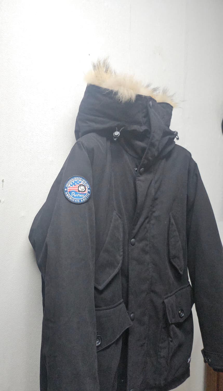 펜필드  블랙 야상 점퍼 후드 퍼 패딩  95  M 상품이미지3