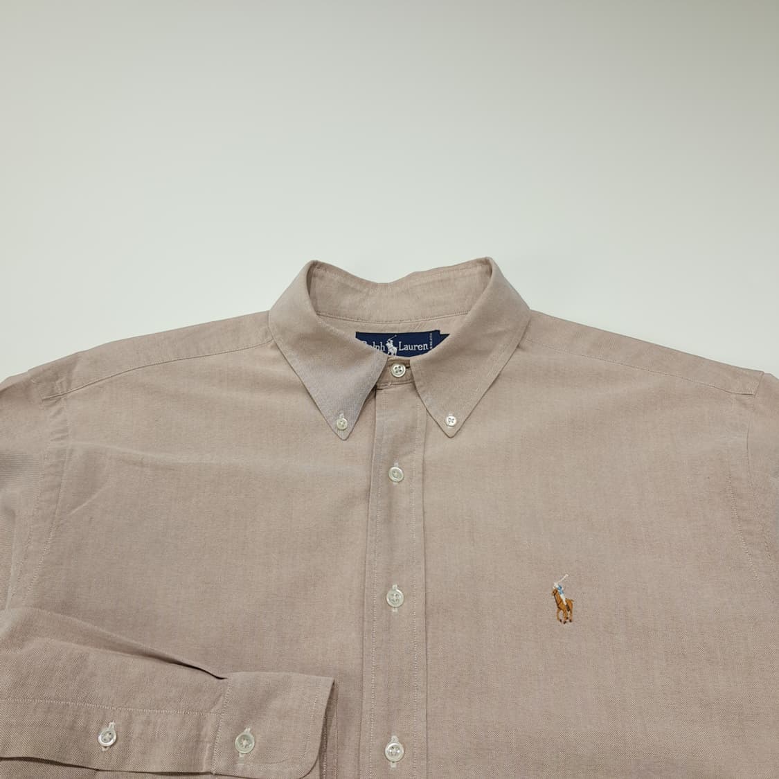 CN853 XL 폴로 랄프로렌 카프치노 브라운 긴팔 셔츠 남방 상품이미지3