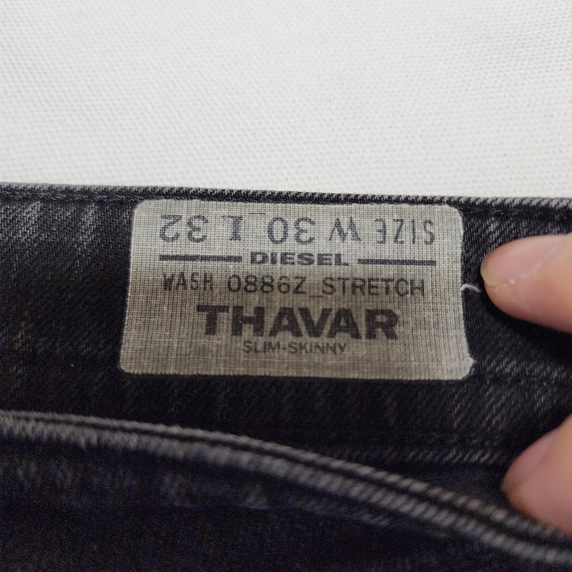 디젤 타바 (Thavar) 빈티지 흑청 데님팬츠 상품이미지7