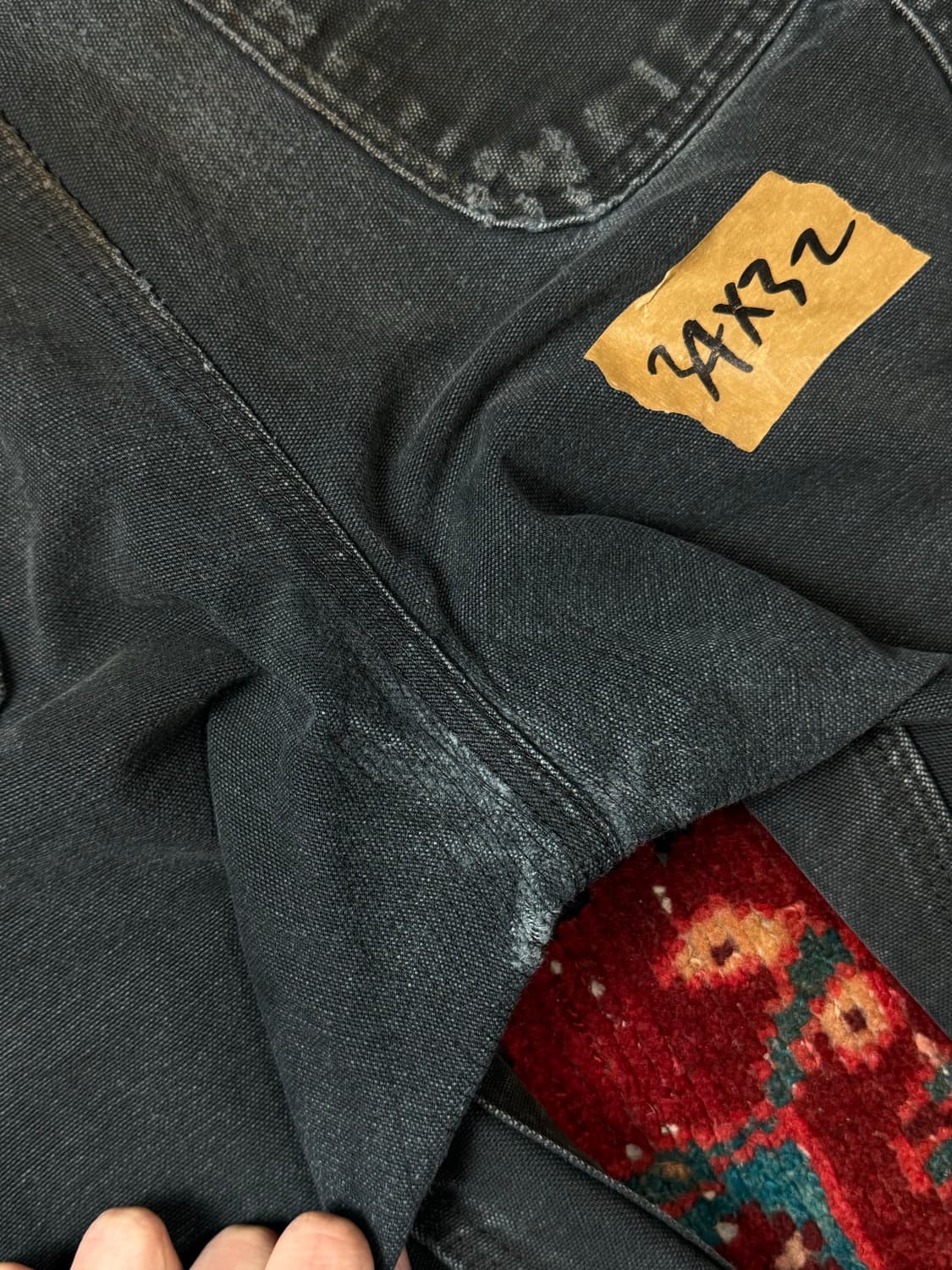 OG 칼하트 더블니 블랙 칼하트 B01 썩블니 상품이미지10