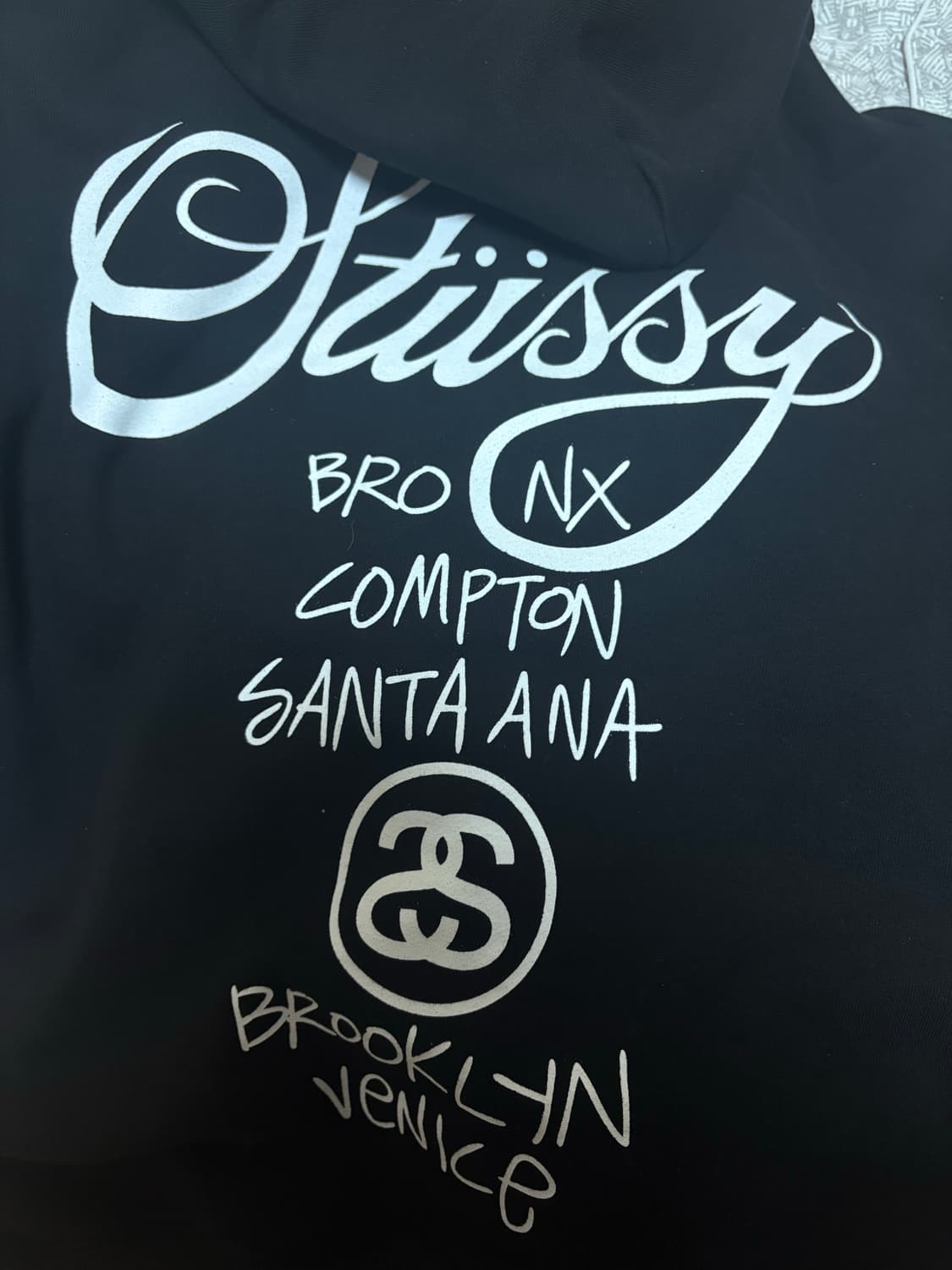 스투시 월드투어 블랙 후드집업 m 상품이미지1