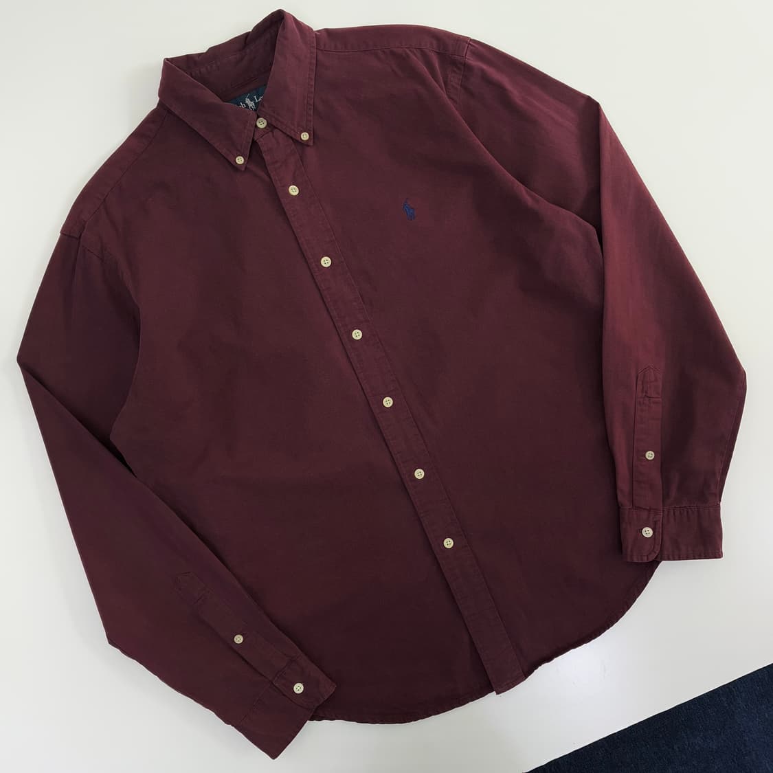 Polo  폴로 랄프로렌 자수 코튼 버건디 셔츠 상품이미지2