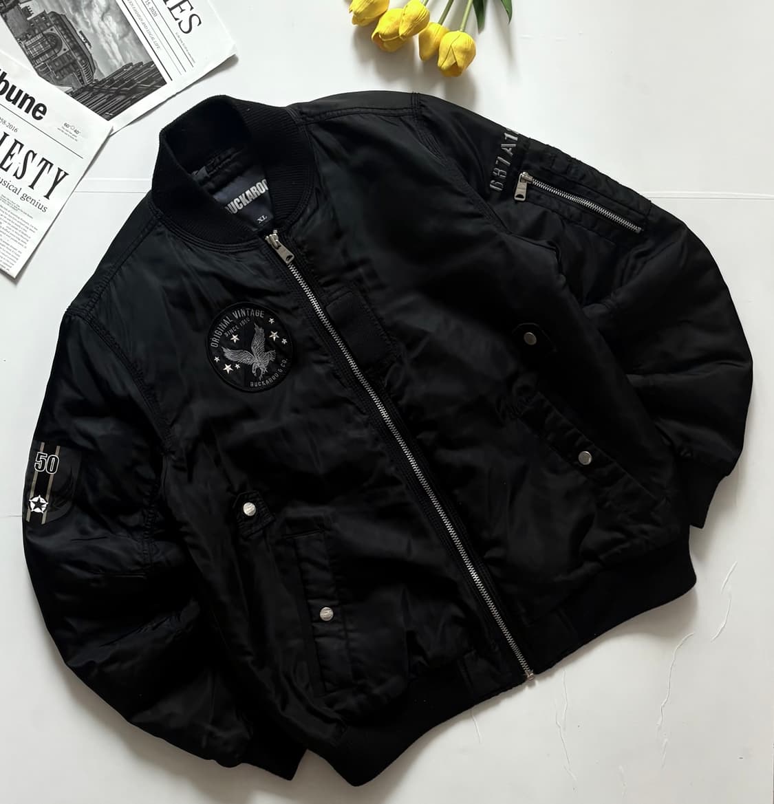 버커루 Ma-1 블랙 항공 점퍼 상품이미지1