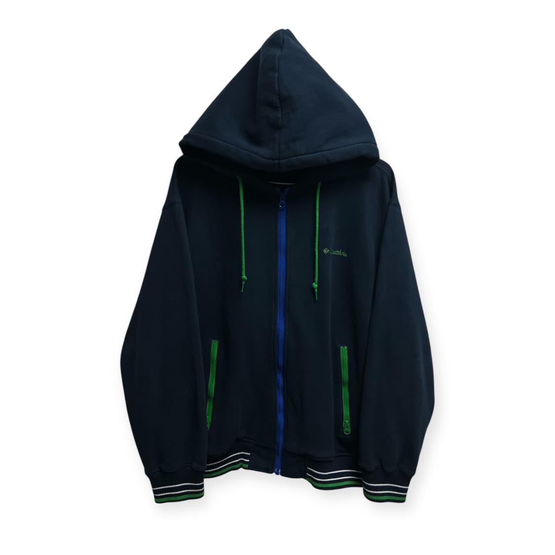 일본빈티지 컬럼비아 네이비 후드집업 상품이미지1
