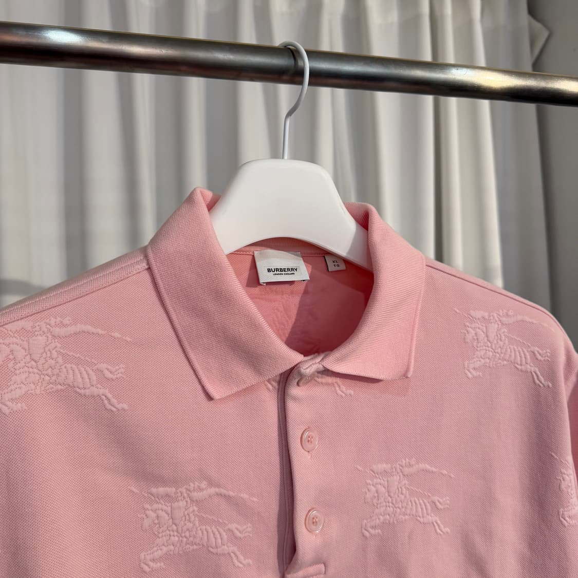 A+ / XL (110) 버버리 신형 EKD 테크니컬 코튼 카라 티셔츠 상품이미지3