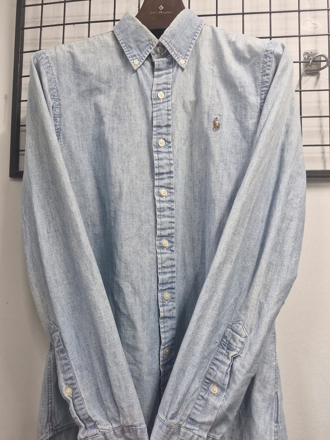 95M 폴로랄프로렌 워싱 데님 셔츠. 상품이미지5