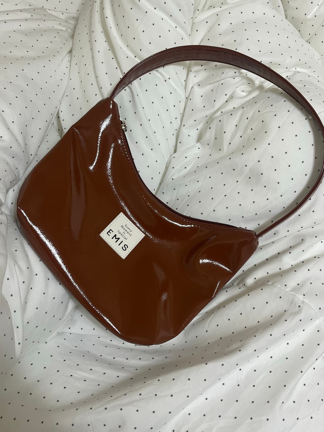 이미스 애나멜 브라운 호보백  상품이미지1