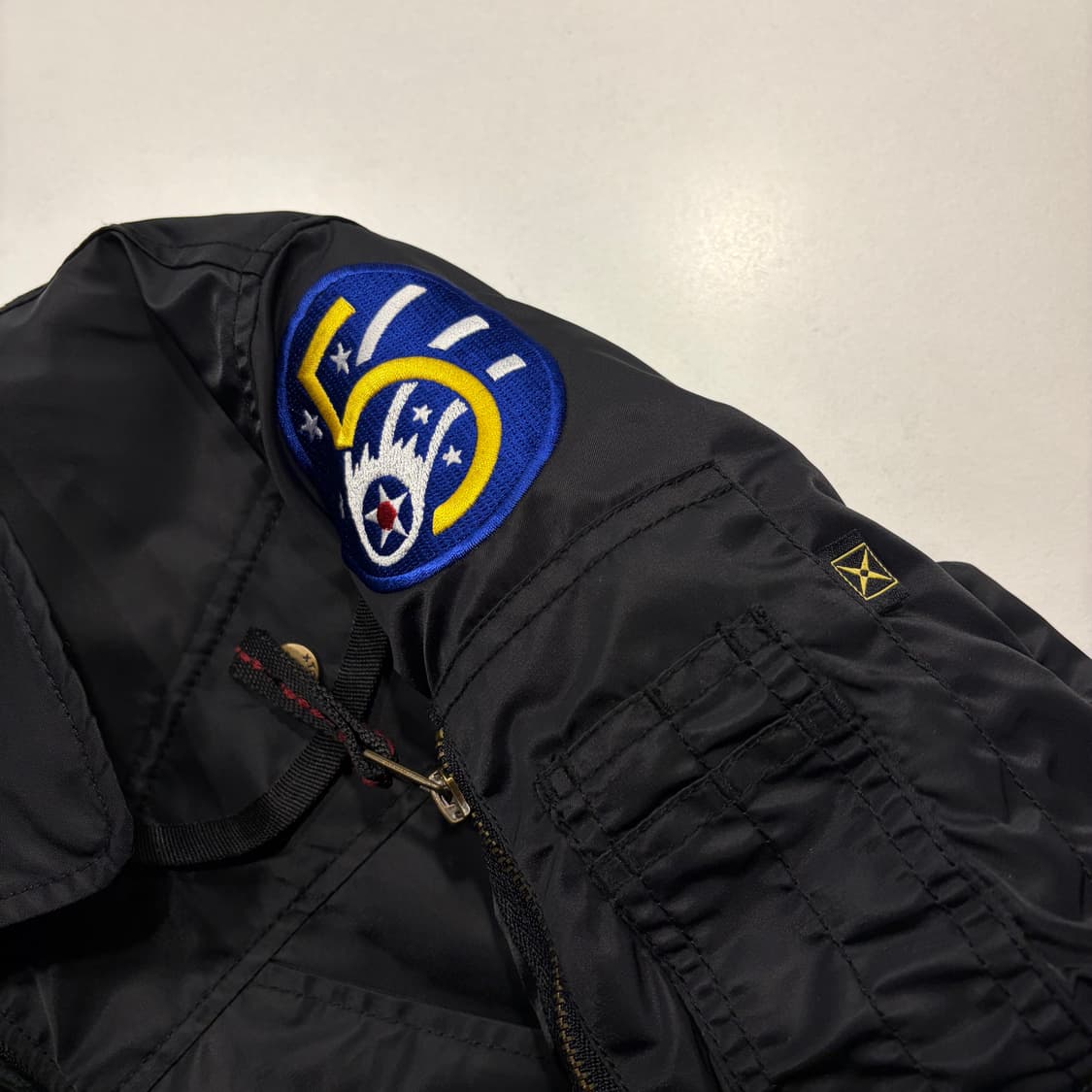 [M] 엑스톤즈 XTONZ 블랙 항공 패치 마원 봄버 자켓 D442 상품이미지4