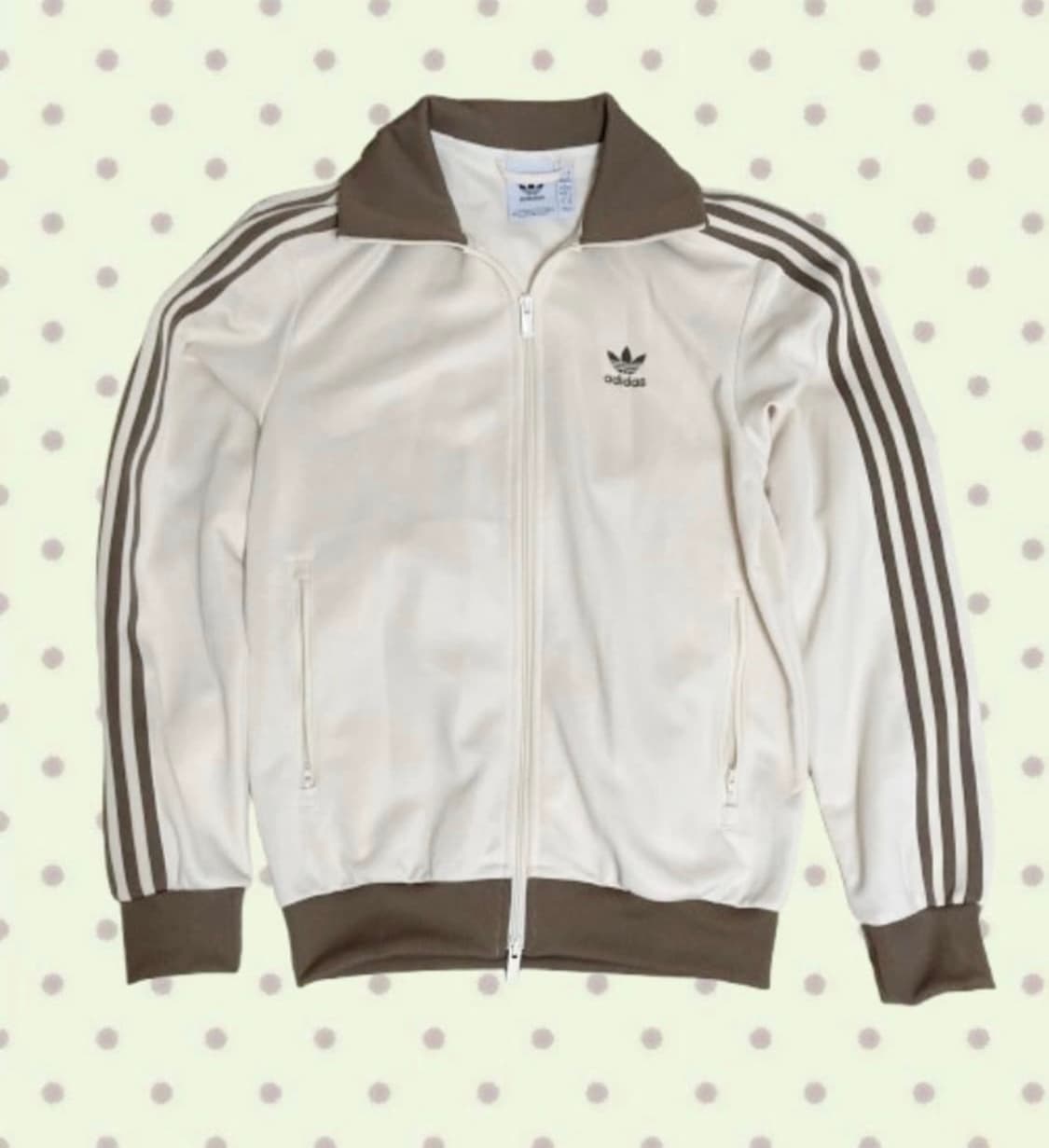 아디다스 베켄바우어 트랙탑 져지 아이보리 브라운 m사이즈 상품이미지1