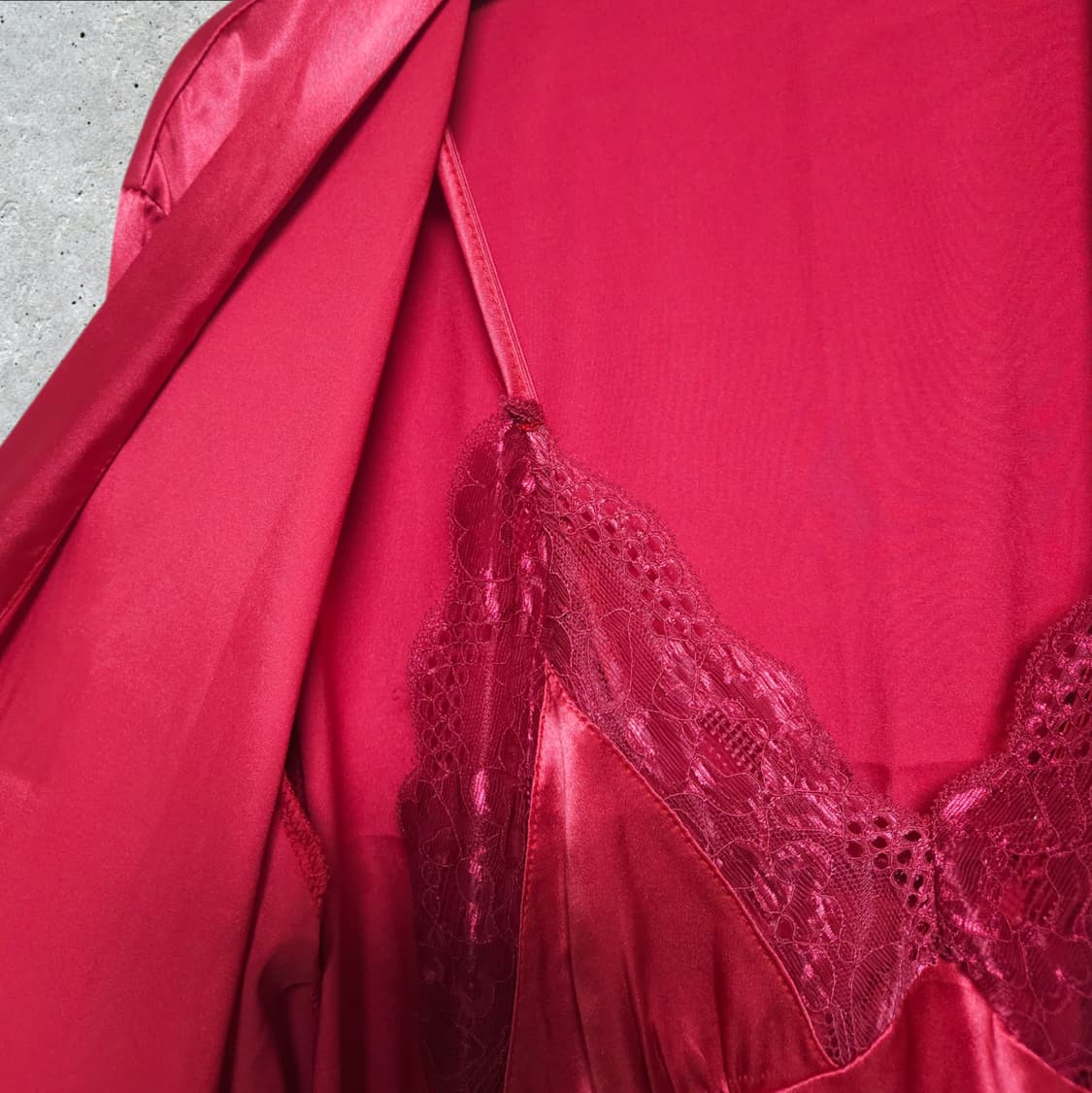 실크 슬립 원피스 가운 세트 (95/M) 상품이미지3