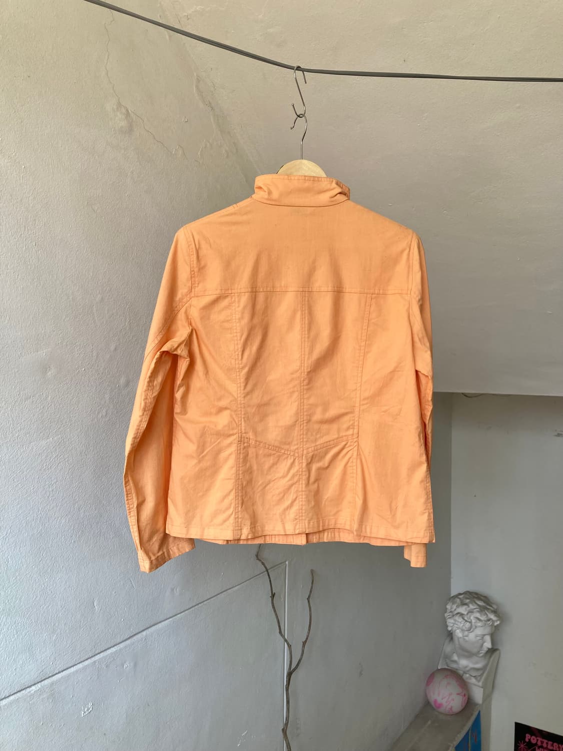 y2k 살구 코튼 버튼 스티치 자켓 상품이미지5