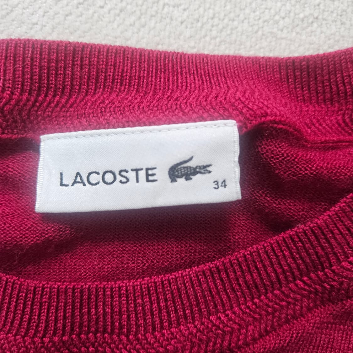 34 라코스테 버건디 여성 니트 0303Y 상품이미지3