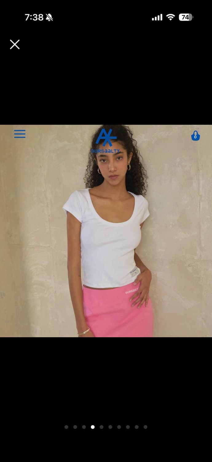 새상품) 아우어솔티 스쿱넥 화이트 상품이미지1