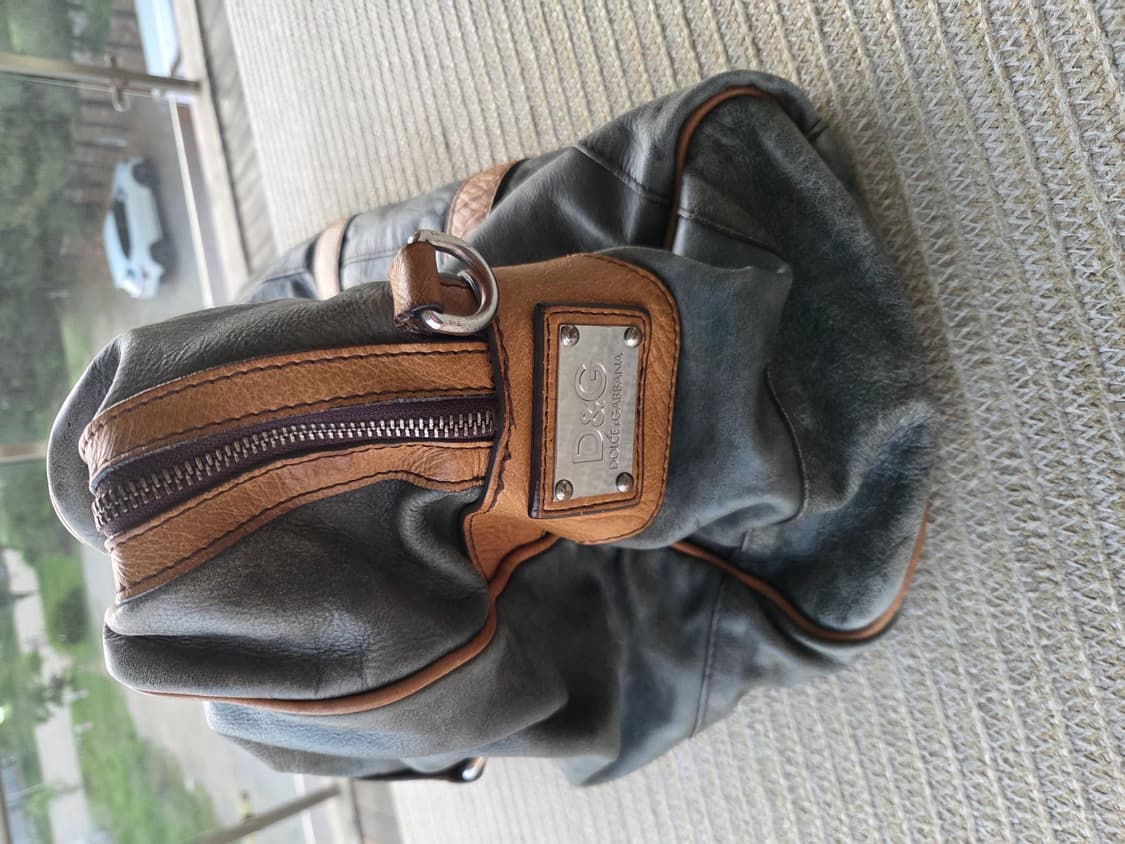 ​00s D&G 아카이브 레더 더플백 상품이미지4