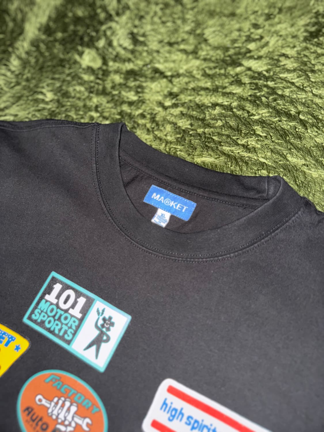 [XL] MARKET 차이나타운 마켓 모터사이클 패치워크 프린트 티셔츠 상품이미지3