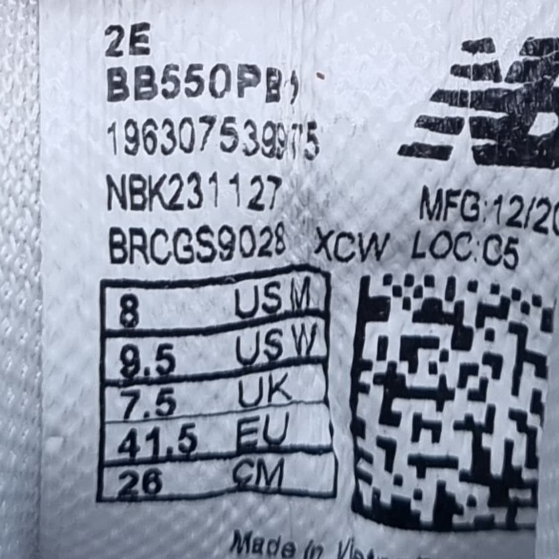 뉴발란스 550 화이트 남성스니커즈260 상품이미지6