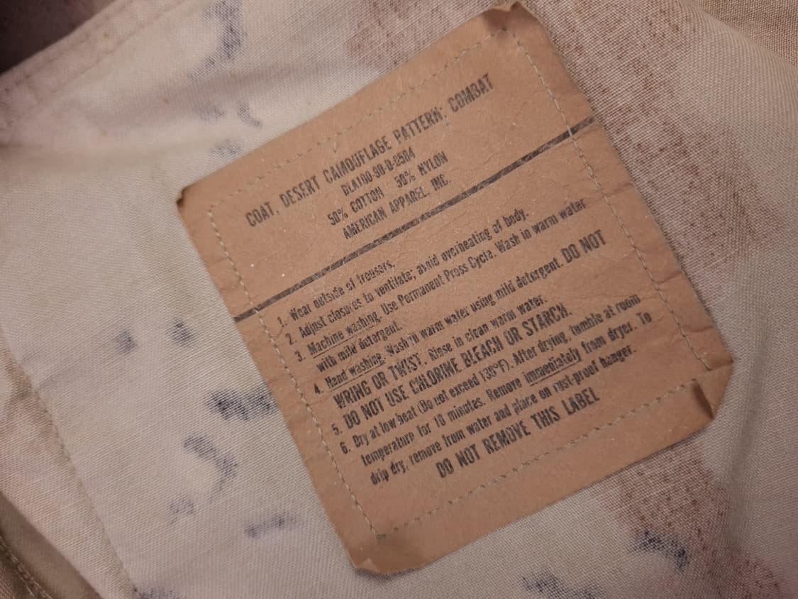 오리지날 미군 90's 걸프전 사막육색 BDU 자켓 상품이미지3