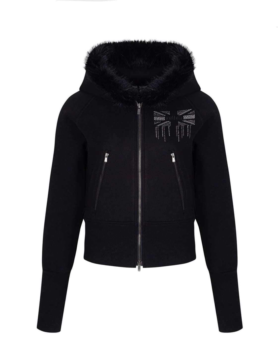 플리즈노팔로우 Becky Fur Hoodie Jacket (Black) 상품이미지1