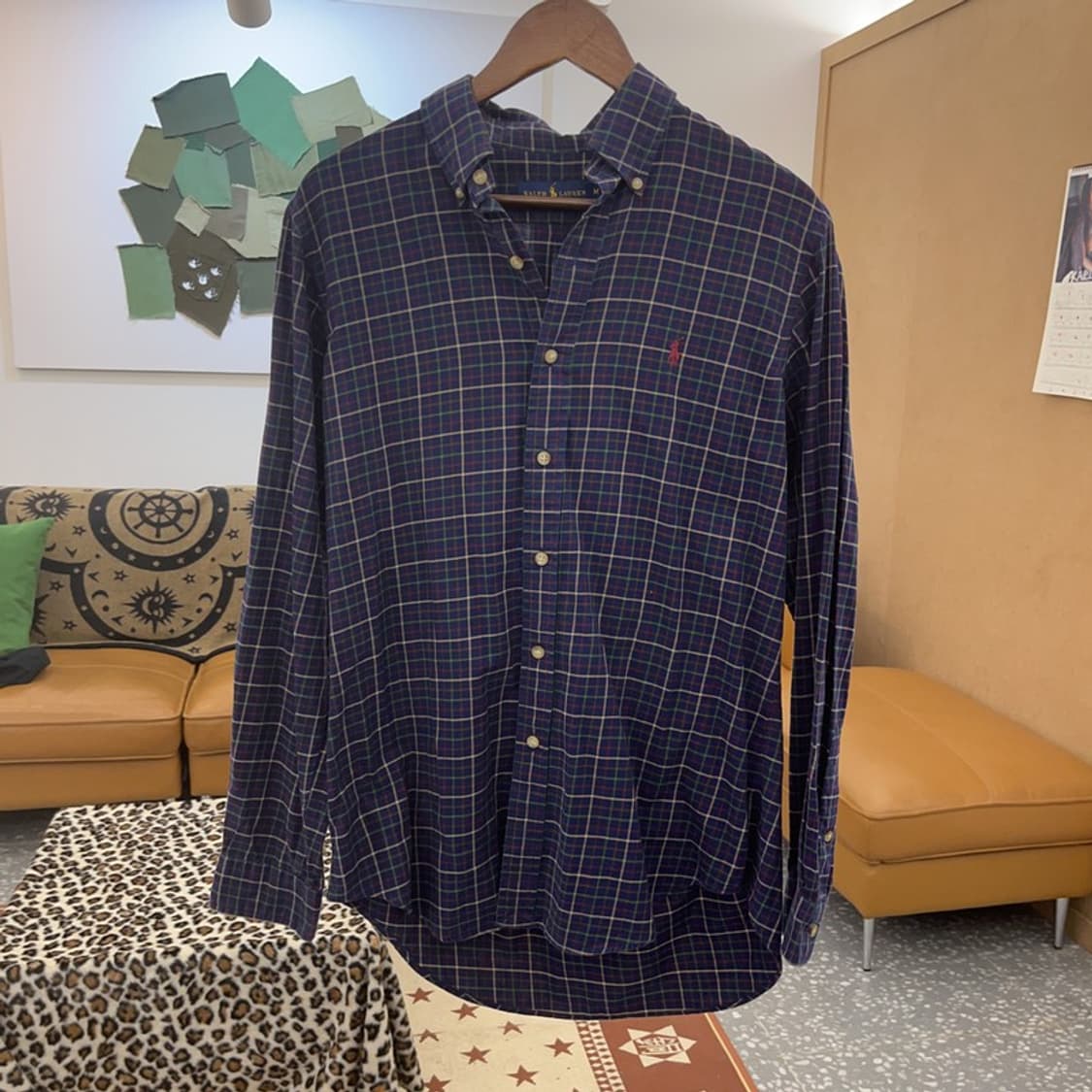 폴로 랄프로렌 올드스쿨 캐주얼 빈티지 체크 셔츠 M C09013 상품이미지3