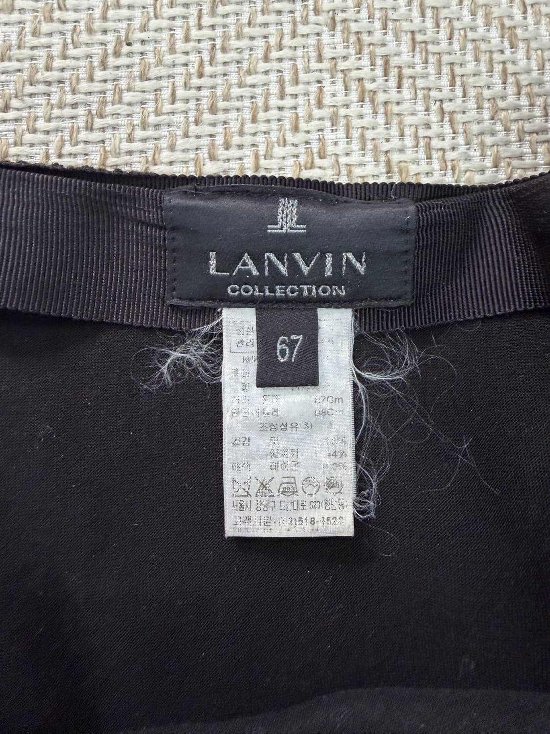 정품) 랑방 한섬 체크 롱 스커트 치마 67 상품이미지6