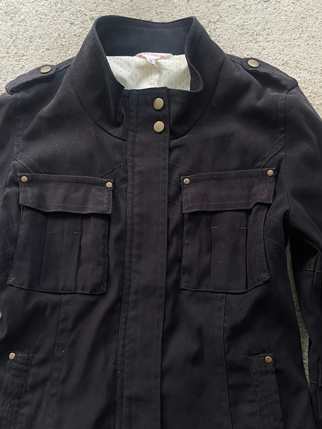 Miltery highneck button jacket 상품이미지4
