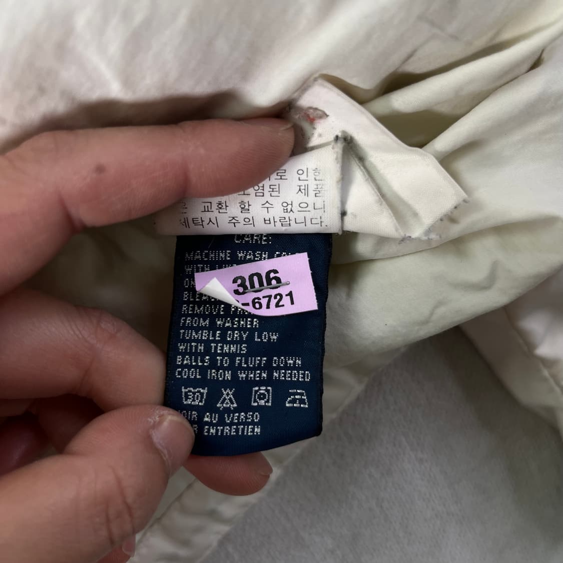 W 95 폴로 랄프로렌 투포켓 여성 화이트 패딩 상품이미지7