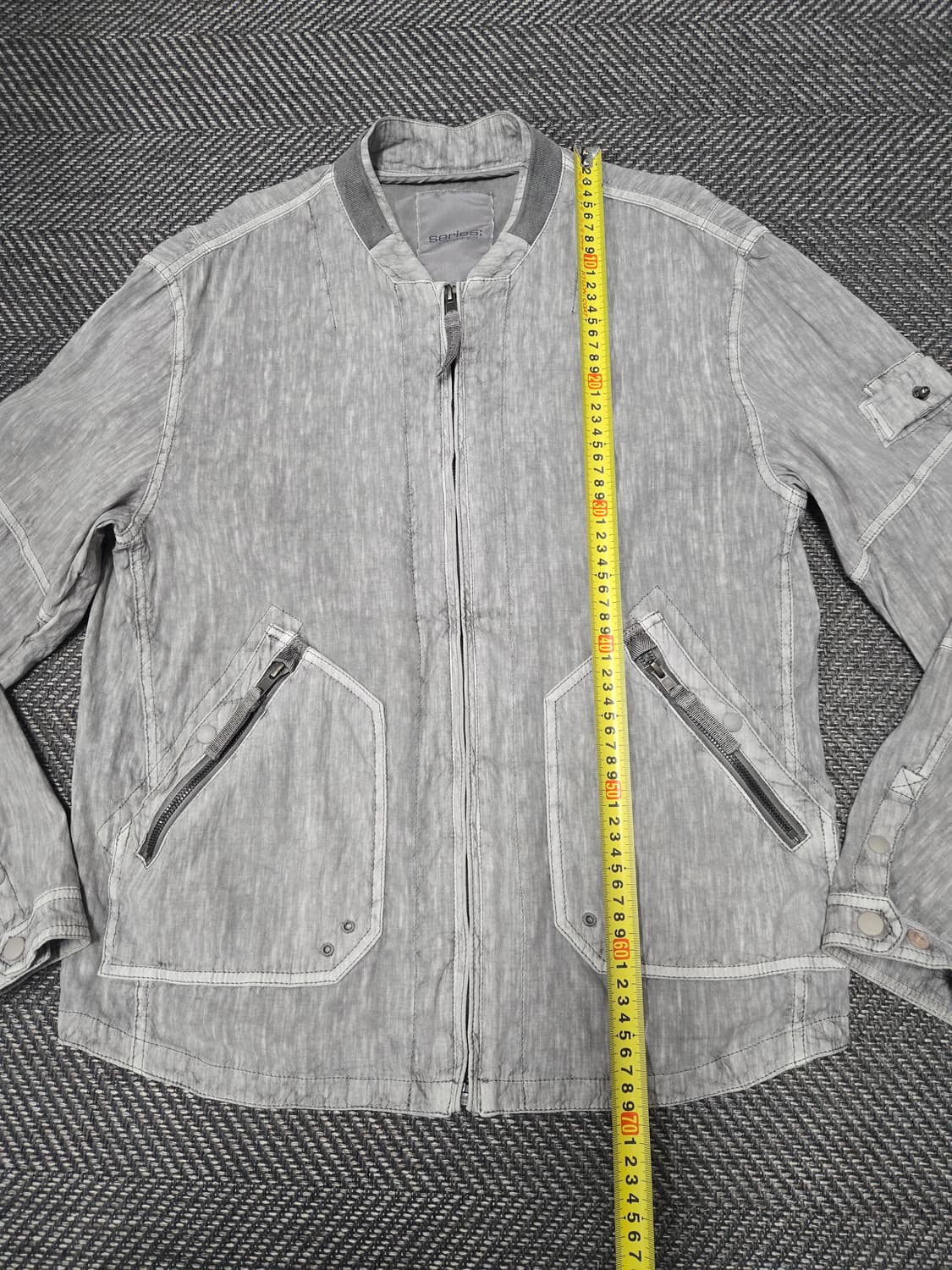 시리즈 린넨 다잉 MA-1 라이트 그레이 봄버 상품이미지9