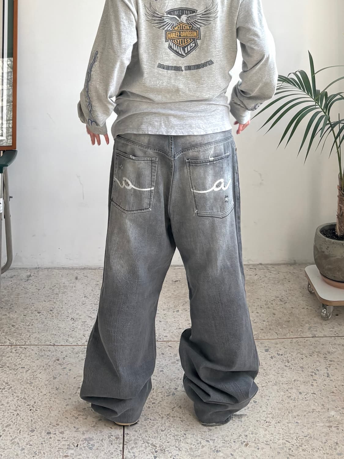 90s’빈티지 자수 힙합팬츠 상품이미지2