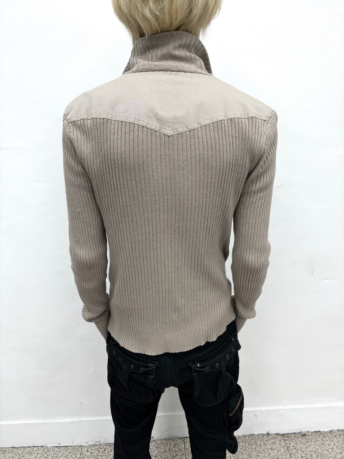 Nicole club for men diag zipper ribbed z 상품이미지5