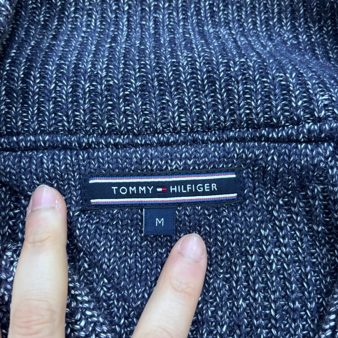 M 타미힐피거 남성 숄카라 니트 가디건 0410E 상품이미지3