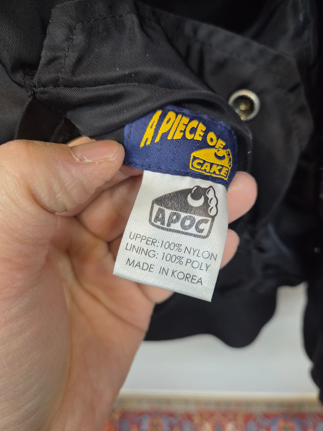 어피스 오브 케이크 빅로고 퍼 리버시블 항공자켓 L xl 상품이미지7