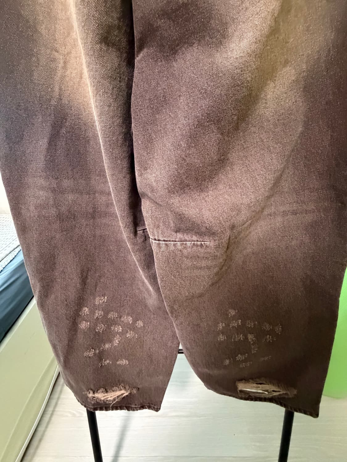 데미지 브라운 데님 팬츠데미지 브라운 데님 팬츠 상품이미지6