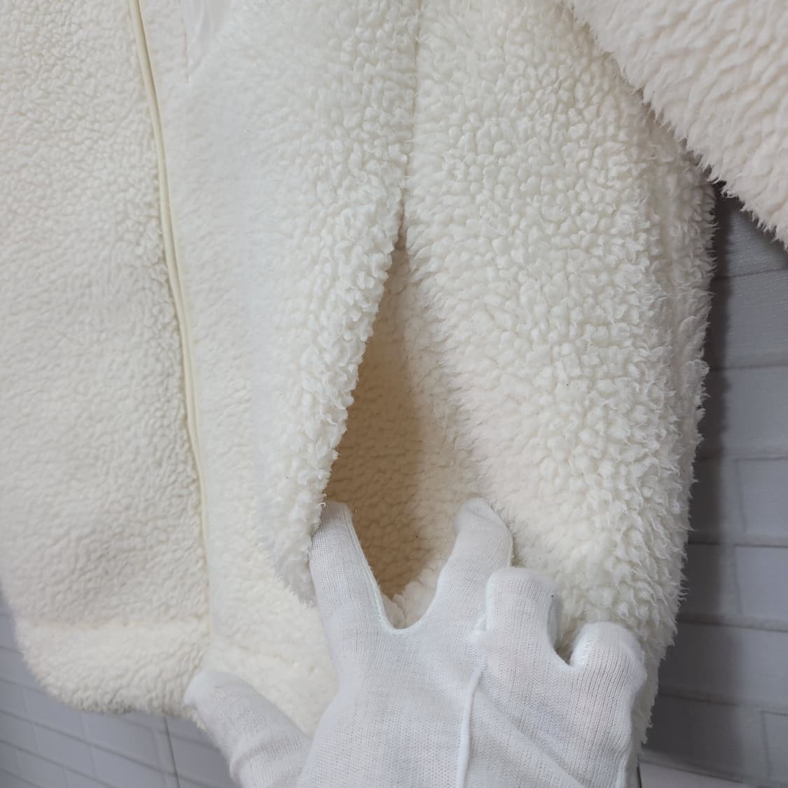 게스 뽀글이 스탠넥 후리스 집업 자켓 남여공용 M 사이즈 상품이미지8